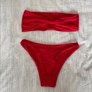 Red Bandeau Bikini